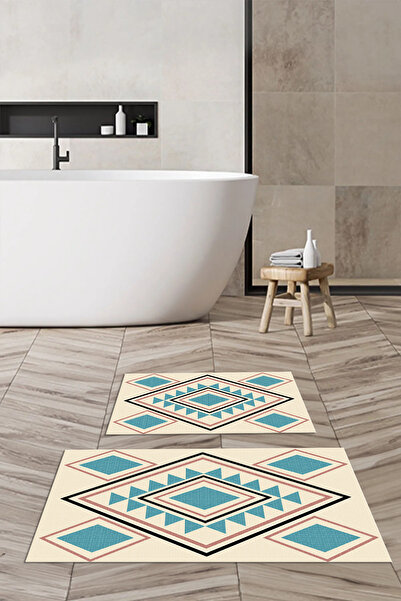 Viyana Home Covoraș de baie lavabil cu bază anti-alunecare imprimată digital,...