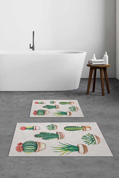 Viyana Home Covoraș de baie imprimat, anti-alunecare, lavabil, cu model de ca...
