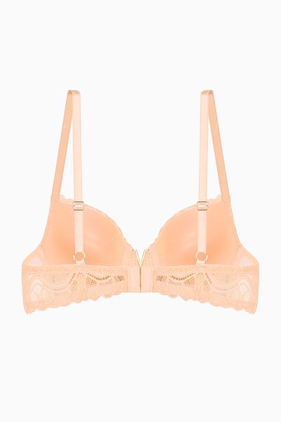 Wonna Sutien din dantelă cu detalii Anna Gold - Push Up - 2568 - Melon