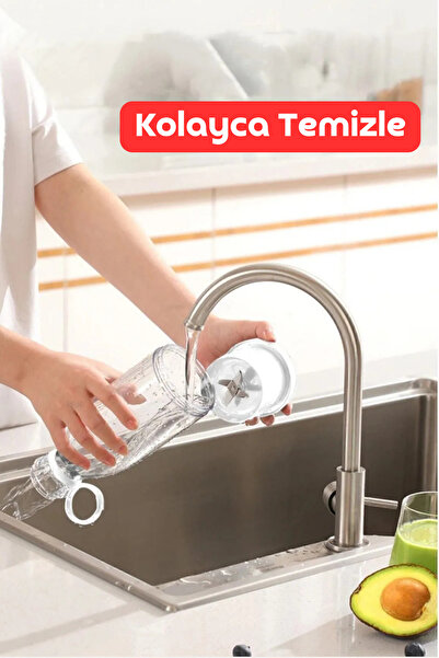 İK Kuzey Taşınabilir Şarjlı Smoothie Blender, Portatif Blender (350 ml)