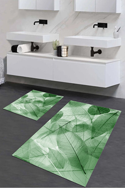 Viyana Home Covoraș de baie imprimat, anti-alunecare, lavabil, cu model de fl...