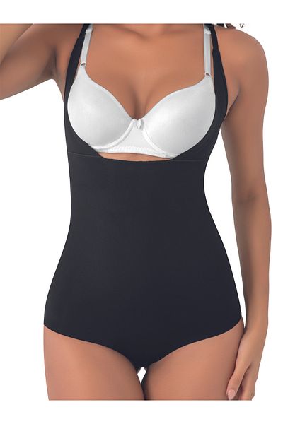 SOFT Pa Clothing Laser Cut Body Corset with Chest Pad No Trace Two Sizes Shrink Non-Slip Silicone Texture