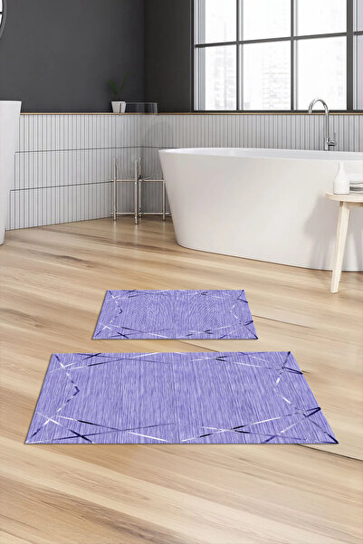 Viyana Home Covoraș de baie lavabil cu bază anti-alunecare imprimată digital,...