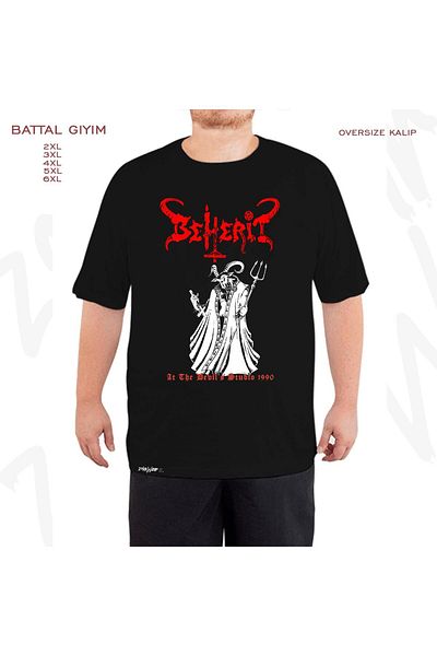 ZOKAWEAR 1990 Printed Beherit At The Devil's Studio Black Oversize T-shirt