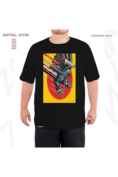 ZOKAWEAR Μαύρο μπλουζάκι με στάμπα Judas Priest Screaming For Vengeance