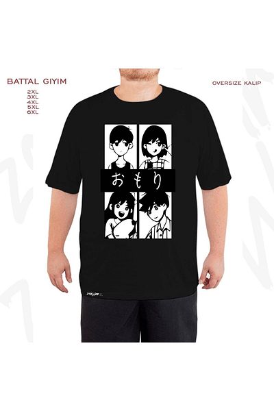 ZOKAWEAR Omori Aubrey Hero Printed - Μαύρο T-Shirt με μεγάλη εφαρμογή