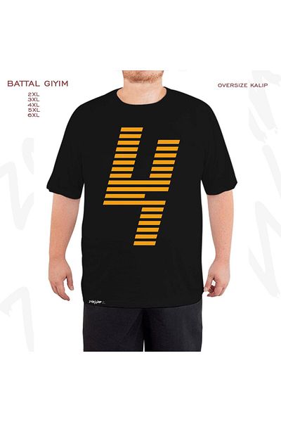ZOKAWEAR Μαύρο μπλουζάκι μεγάλου μεγέθους Lando Norris 4 v2 με στάμπα μεγάλου μεγέθους (Bol)
