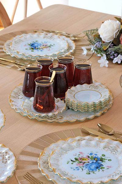 Glore Tiete Gold Gilt Glass Tray