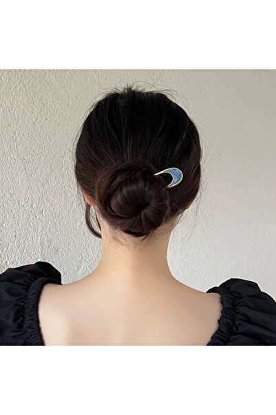 Genel Markalar Oval Detaylı Metal Topuz Saç Tokası