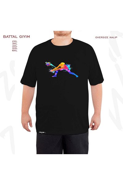 ZOKAWEAR Μαύρο μπλουζάκι με στάμπα μεγάλου μεγέθους Volleyball Volleyball Player Sports