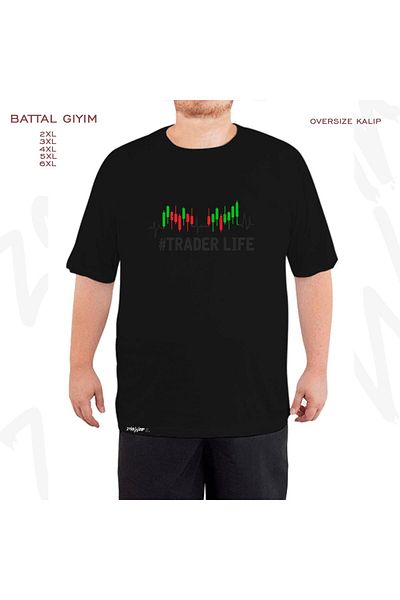 ZOKAWEAR Μαύρο μπλουζάκι Oversize Broker Printed Battal (Bol) Mold