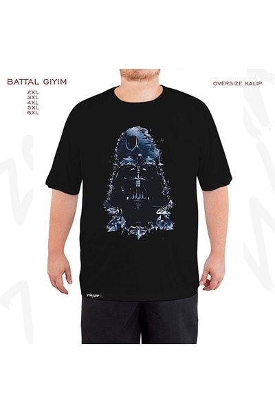 ZOKAWEAR Oversize Star Wars12 Printed Battal (Bol) Mold Μαύρο T-Shirt