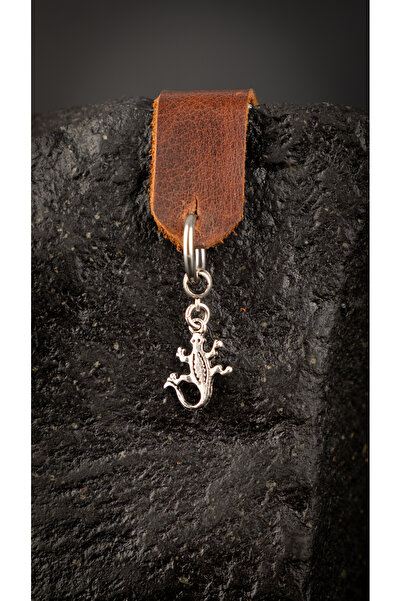 Piercing Market Steel & Silver Erkek Çelik Halka Sallantılı Sürüngen Küpe Paslanma Kararma Yapmaz