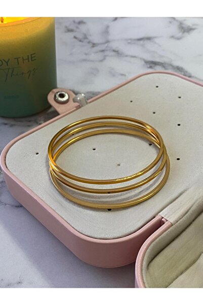 Akiha Aksesuar 14 Ayar Üzeri Altın Kaplama Paslanmaz Çelik Ajda Bilezik