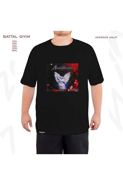 ZOKAWEAR Oversize Anathema v2 Printed Battal (Bol) Μαύρο T-Shirt