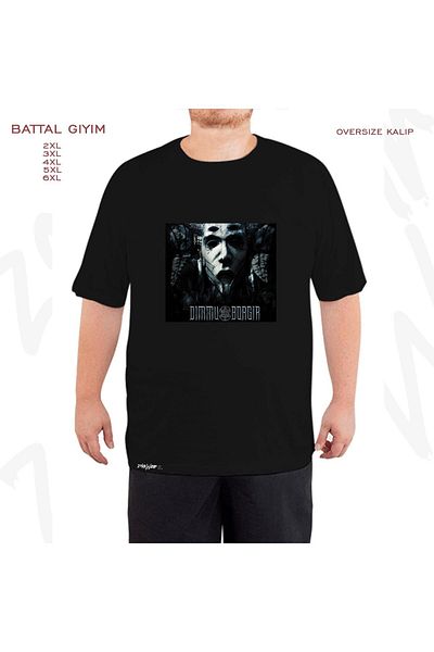 ZOKAWEAR Oversize Dimmu Borgir Printed Battal (Bol) Μαύρο T-Shirt