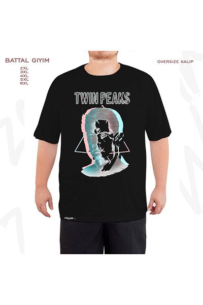 ZOKAWEAR Twin Peaks Fbi Special Agent Dale Printed - Μαύρο T-Shirt Battal Fit