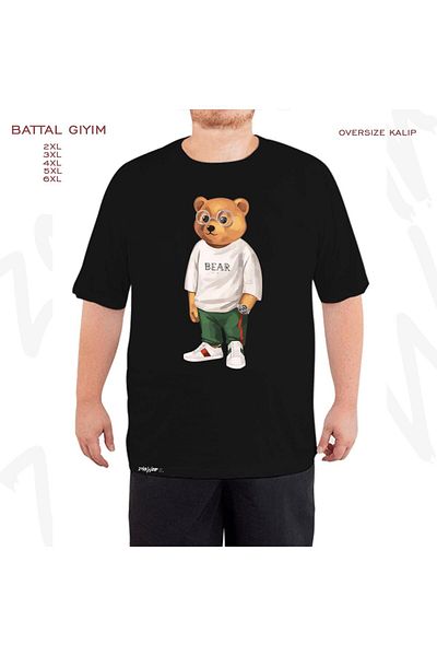ZOKAWEAR Μπλουζάκι Baron Cool Teddy Printed Μαύρο Oversize - King Fit