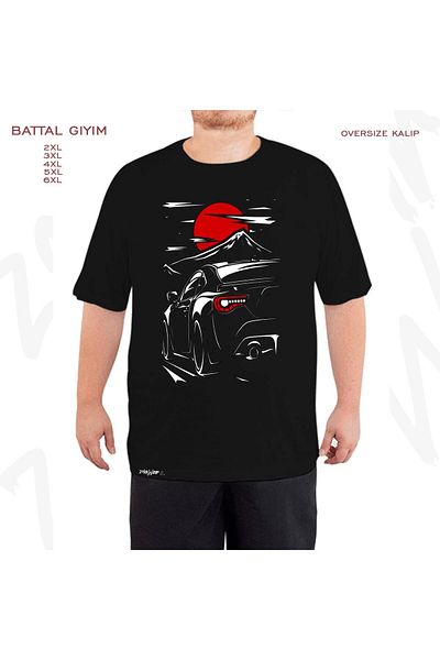 ZOKAWEAR Oversize GT86 Hachiroku Printed Oversize (Bol) Μαύρο T-Shirt