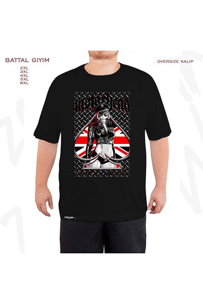 ZOKAWEAR Oversize Motörhead, Spades, Rock Printed Oversize (Bol) Mold Μαύρο T-Shirt