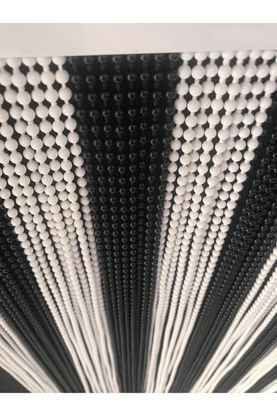 özdeğer home 90X180 Black/White Zero Crevice Door Bead Curtain Flapper Curtain Door Ornament Bead Curtain