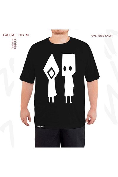 ZOKAWEAR Μαύρο μπλουζάκι Oversize - Little Nightmares Printed, King Fit
