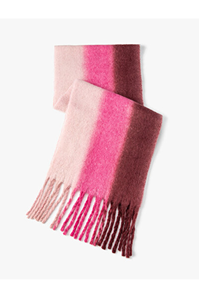 Koton Eșarfă cu tranziție de culoare, ciucuri cu textura moale