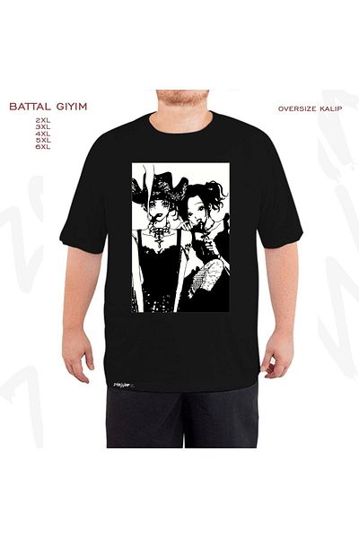 ZOKAWEAR NANA OSAKI Printed - Oversize Μαύρο T-Shirt