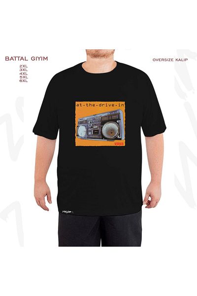 ZOKAWEAR Oversize At The Drive Printed Battal (Bol) Mold Μαύρο T-Shirt