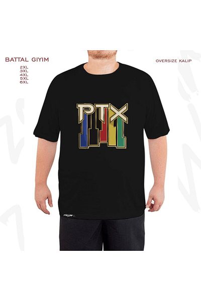 ZOKAWEAR Tricou oversize Vintage Pentatonix Printed Battal (Bol) Mold Black