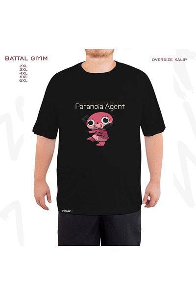 ZOKAWEAR Υπερμεγέθη Paranoia Agent Printed Battal (Bol) Μαύρο T-Shirt