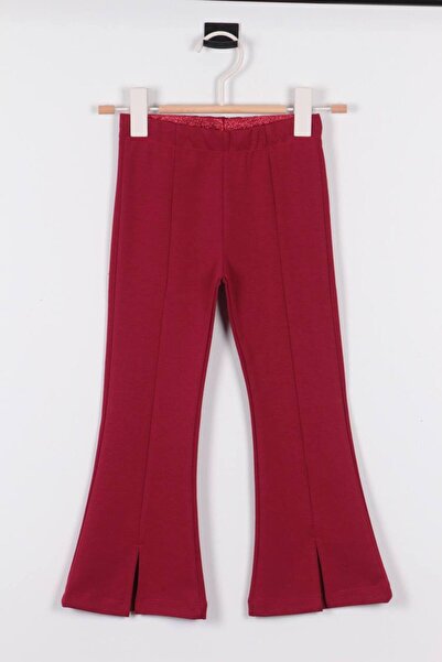 Genel Markalar kız çocuk çelik kumaş ispanyol paça tayt kırmızı