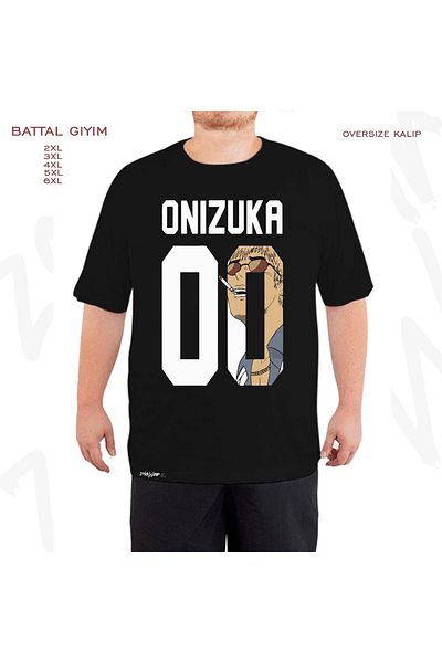 ZOKAWEAR Oversize Onizuka Printed Battal (Bol) Mold Μαύρο T-Shirt