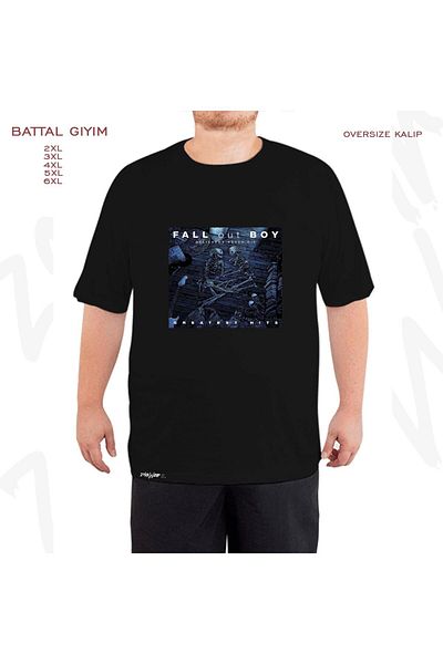 ZOKAWEAR Υπερμεγέθη μαύρο μπλουζάκι με στάμπα μεγάλου μεγέθους