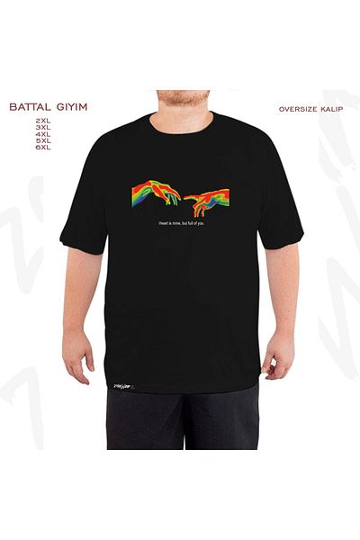 ZOKAWEAR Oversize Jaxet Printed Battal (Bol) Mold Μαύρο T-Shirt
