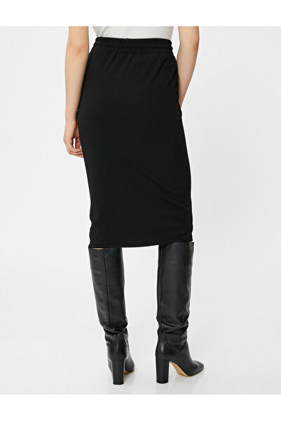 Koton Midi tužková sukně s kravatou v pase