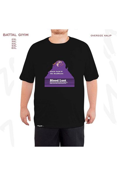 ZOKAWEAR Oversize Uncle Acid Printed Battal (Bol) Mold Μαύρο T-Shirt