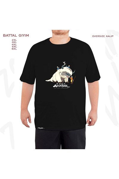ZOKAWEAR Avatar The Last Airbender Appa v2 Printed - Μαύρο T-Shirt Battal Mold