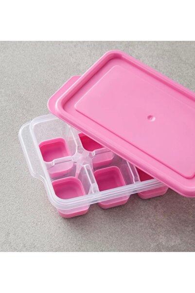 English Home POSUDA Plastik Buz Kalıbı 3’lü  7 x 12,5 x 3,5 cm Pembe