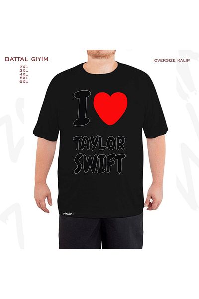 ZOKAWEAR Oversize I Love Taylor Swift Printed Oversize (Μαύρο μπλουζάκι με φόρμα