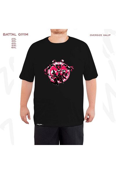 ZOKAWEAR Oversize Helluvaboss Printed Oversize (Bol) Μαύρο T-Shirt