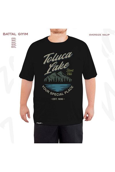 ZOKAWEAR Μαύρο μπλουζάκι με στάμπα Toluca Lake Silent Hill σε μεγάλο μέγεθος