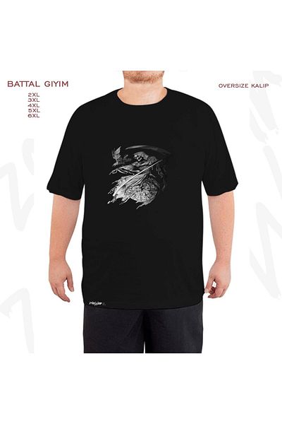 ZOKAWEAR Oversize Sons Of Anarchy2 Printed Battal (Bol) Mold Μαύρο T-Shirt