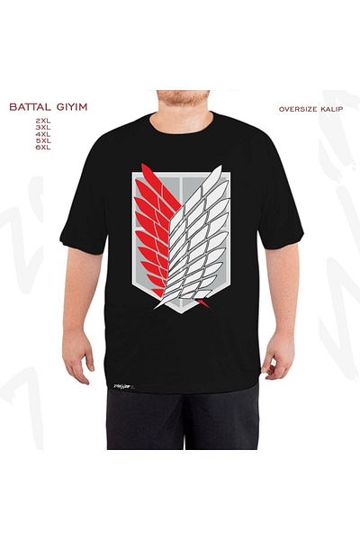 ZOKAWEAR Μαύρο μπλουζάκι Oversize Attack Of Titan Discovery Union με στάμπα μεγάλου μεγέθους