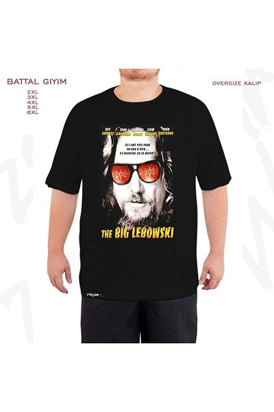 ZOKAWEAR Big Lebowski3 Printed - Μαύρο T-Shirt με μεγάλο κόψιμο