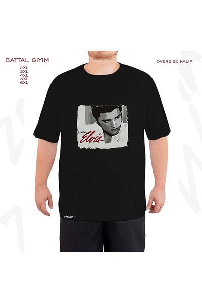 ZOKAWEAR Μπλουζάκι Elvis Presley v3 εμπριμέ μαύρο oversize - King Fit