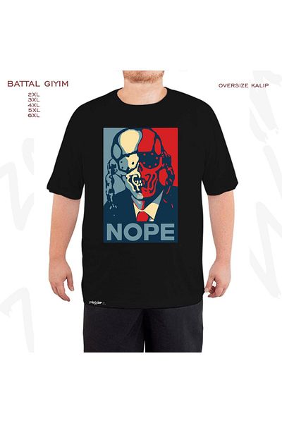 ZOKAWEAR Oversize Megadeth Nope Printed Oversize (Bol) Μαύρο T-Shirt