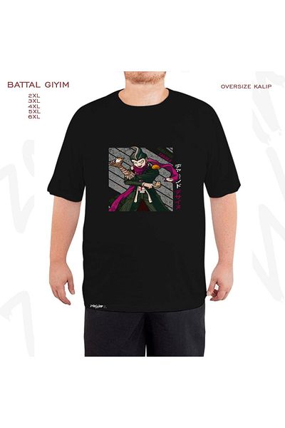 ZOKAWEAR Super Danganronpa 2 Printed - Gundham Tanaka Oversize Μαύρο T-Shirt
