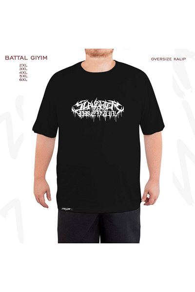 ZOKAWEAR Slaughter To Prevail Printed Oversize Μαύρο T-Shirt - Battal Kalıp