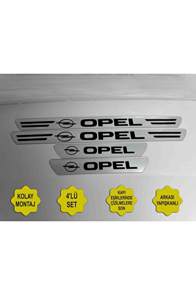 Aksefuar Lazer Opel Corsa ile Uyumlu Kapı Eşiği Koruyucu (4'lü Set)